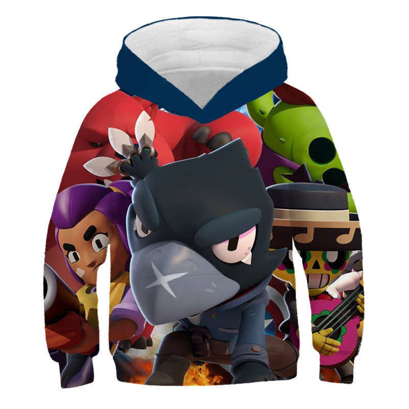 Children Kid Teens 3D Wilderness Brawl Fighting Crew Neck Hoodie