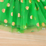 Baby Girl Summer St. Patrick's Day Four-leaf Alphabet Suit 2 Pcs Sets