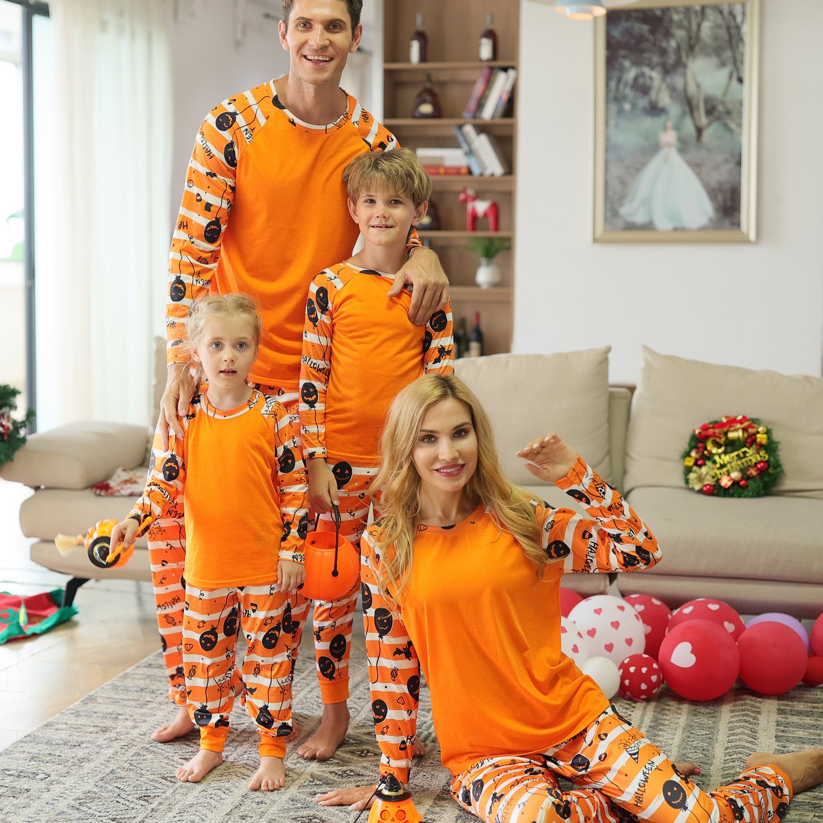 Halloween Pajamas Family Matching Mommy Dad and Me Sleepwear Outfits