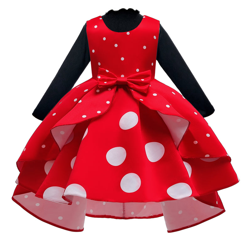 Kid Baby Girl Princess Bottoming Dresses With Long-sleeved Tops