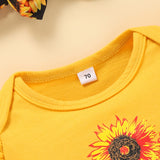 Baby Girls Round Collar Sleeveless Printed Shorts 2 Pcs Sets