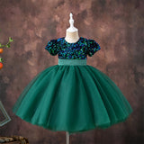 Kid Girl Princess Summer Korean Sequin Piano Dresses
