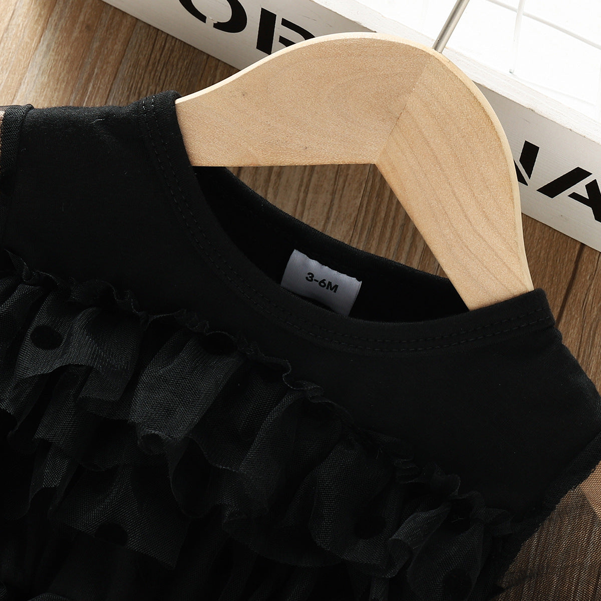 Baby Girl Polka Dot Lace Mesh Flower Casual Dress