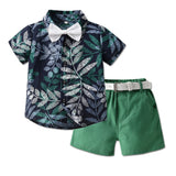 Kid Baby Boys Summer Fashion Dinosaur Short Sleeve 2 Pcs Set