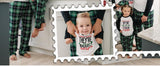 Family Parent-child Christmas Green Letter Digital Printing Pajamas