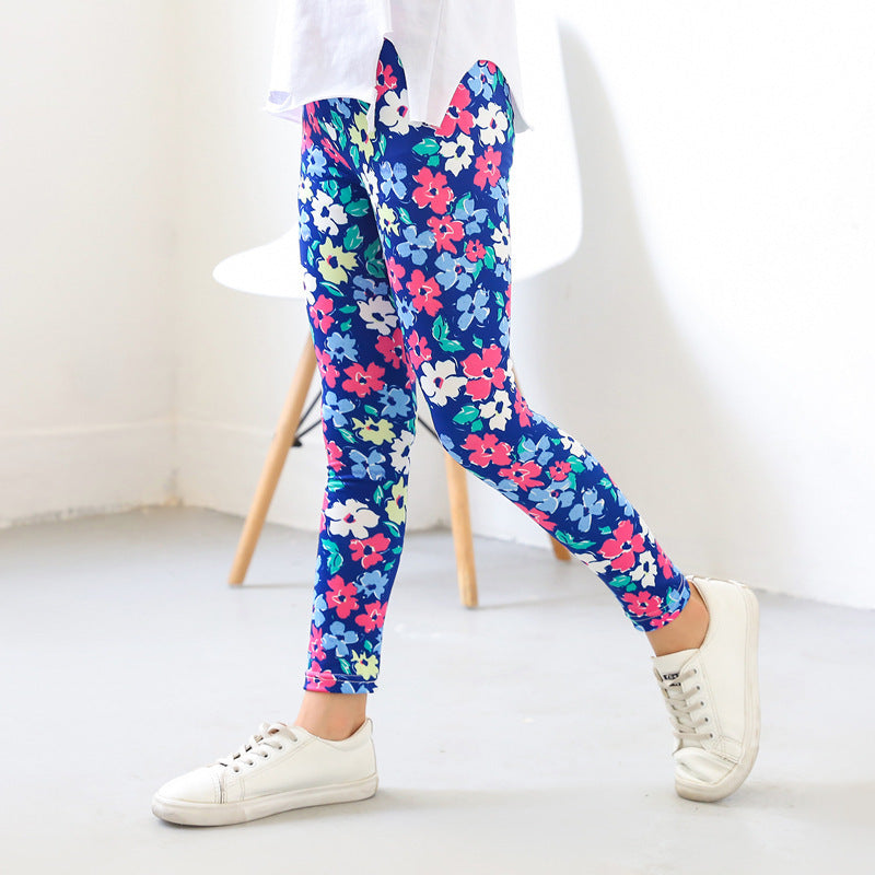 Kid Girls Leggings Travel Pants Student Casual Wear Customizable Leggings Pants