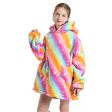 Kid Boy Girl TV Hooded Blanket Warm Wearable Pajamas