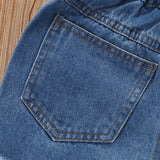 Kid Baby Girl Tie-dye Printed One-shoulder Shorts 3 Pcs Sets