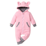 0-12M Baby Harried Long Sleeve Rabbit Bear Ears Rompers