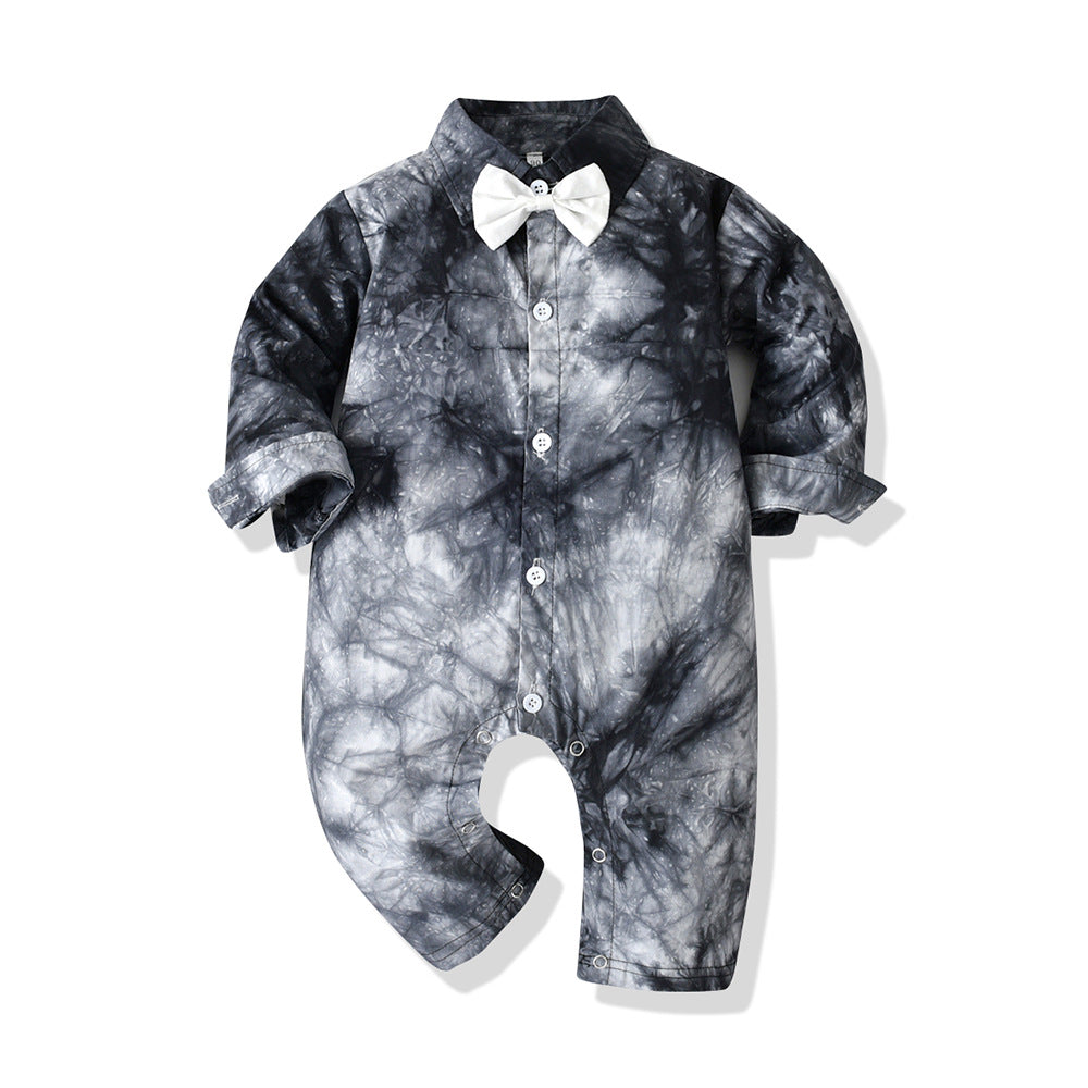 Baby Suit Onesie Printed Halter Crawl Bow Tie Rompers