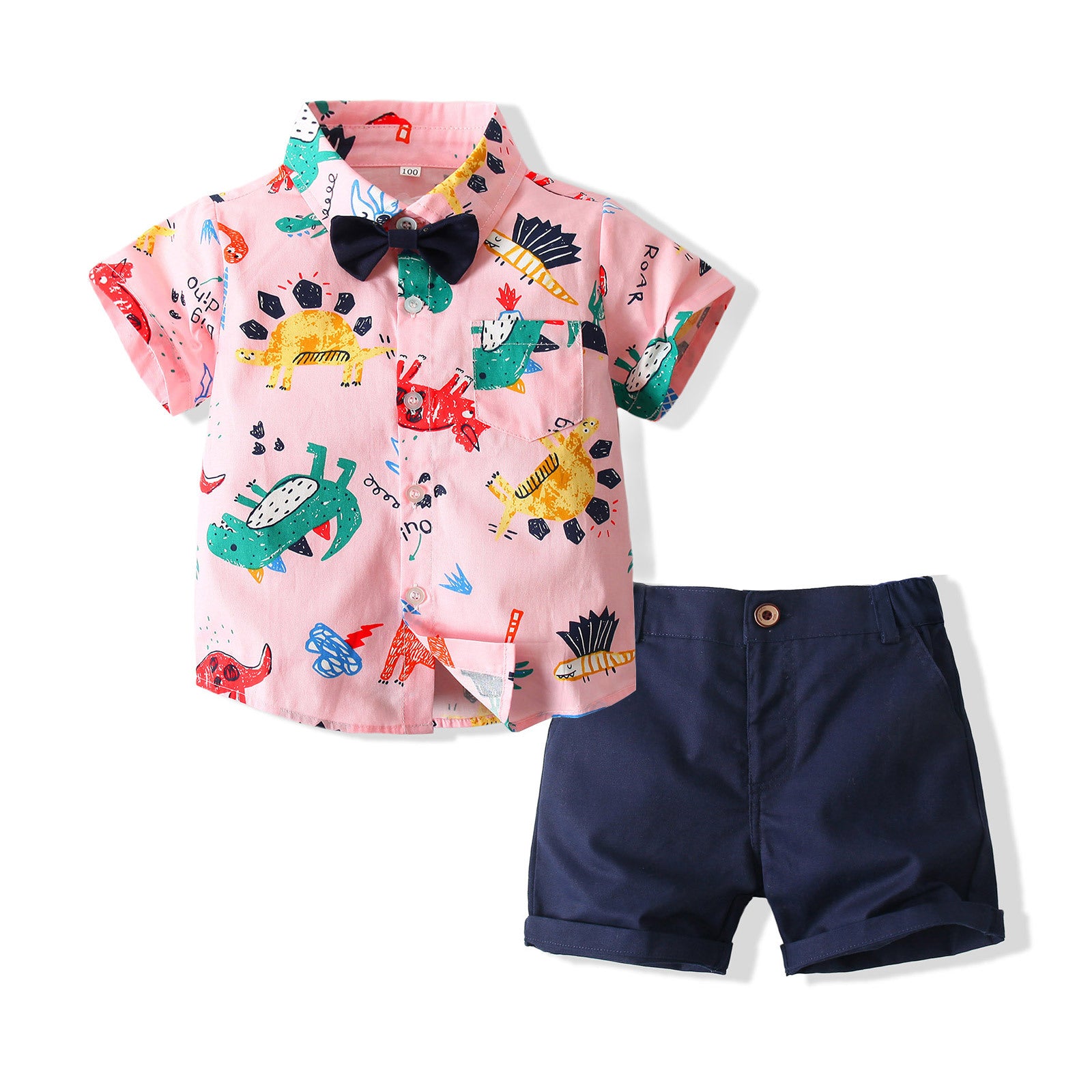 Kid Baby Boys Four Seasons Plaid Long Sleeve 2 Pcs Sets