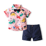 Kid Baby Boys Four Seasons Plaid Long Sleeve 2 Pcs Sets
