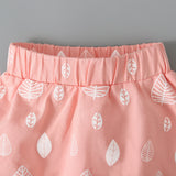 Kid Baby Girl Suit Letter Bubble Cuff Short Sleeve 2 Pcs Sets