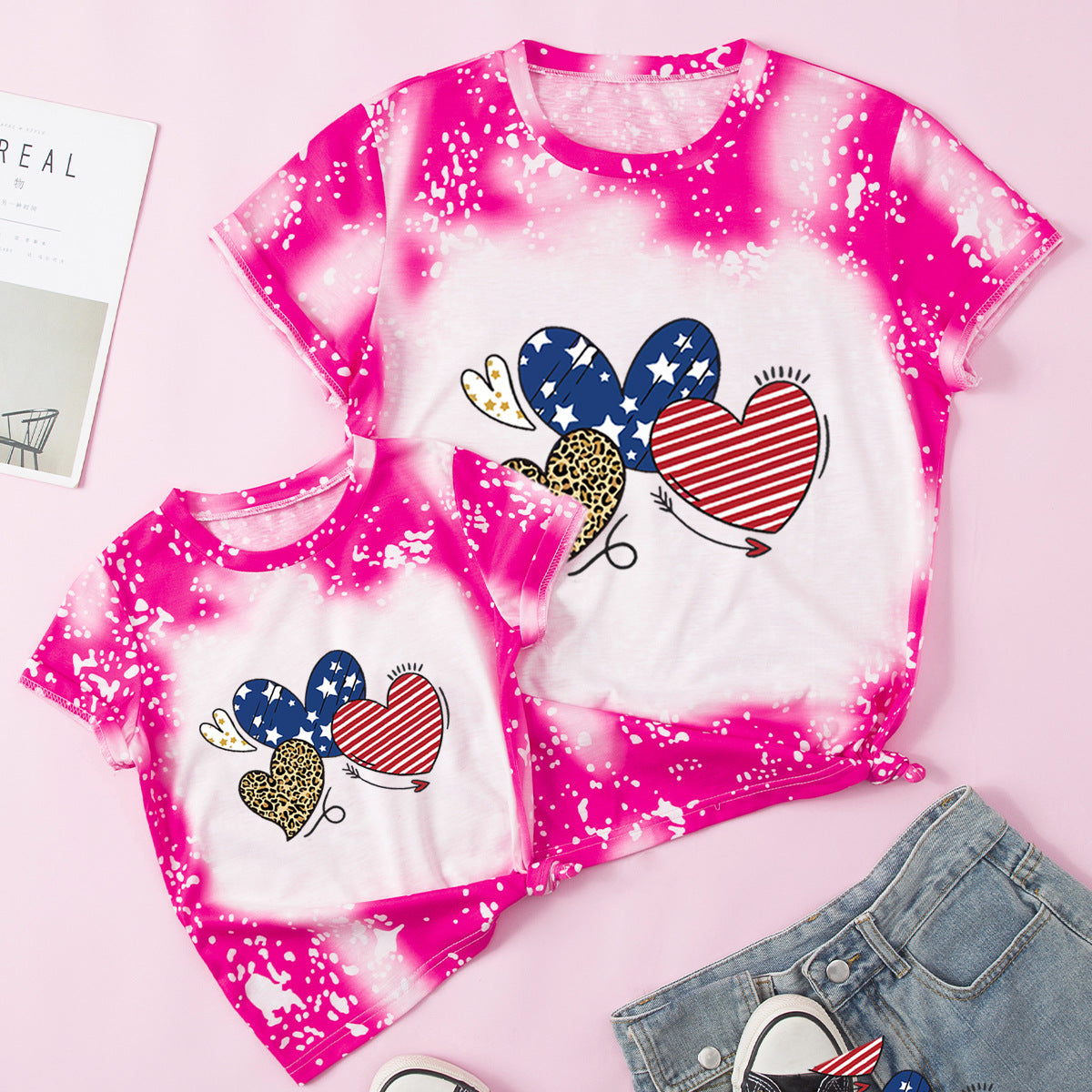 Family Matching Mother Daughter Short Sleeves T-shirt