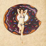 Kid Adults Bikini Beach Donut Cover Up Pareos Beach Sarongs Mats Swimsuits Pajamas