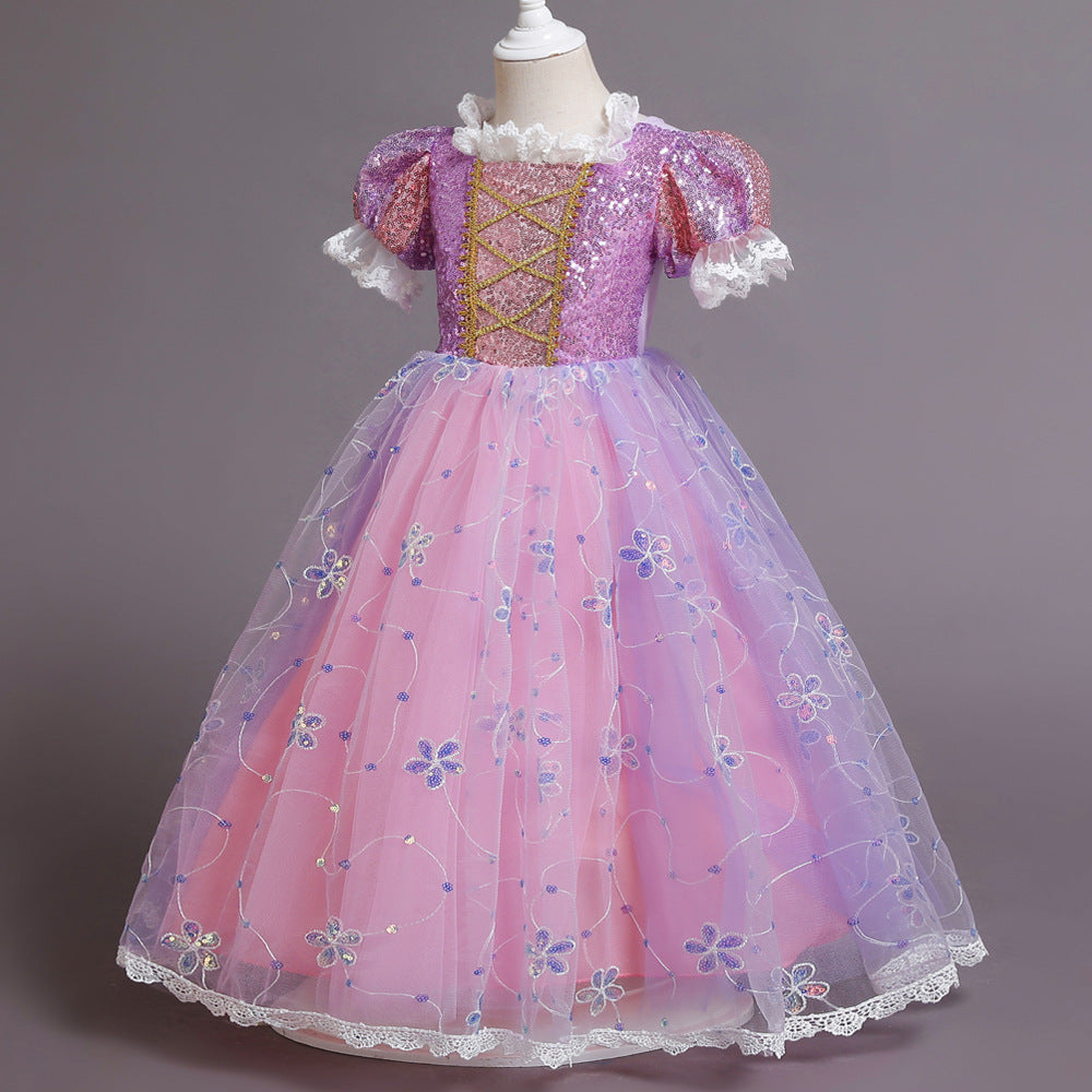 Kid Girl Princess Long Christmas Princess Dresses