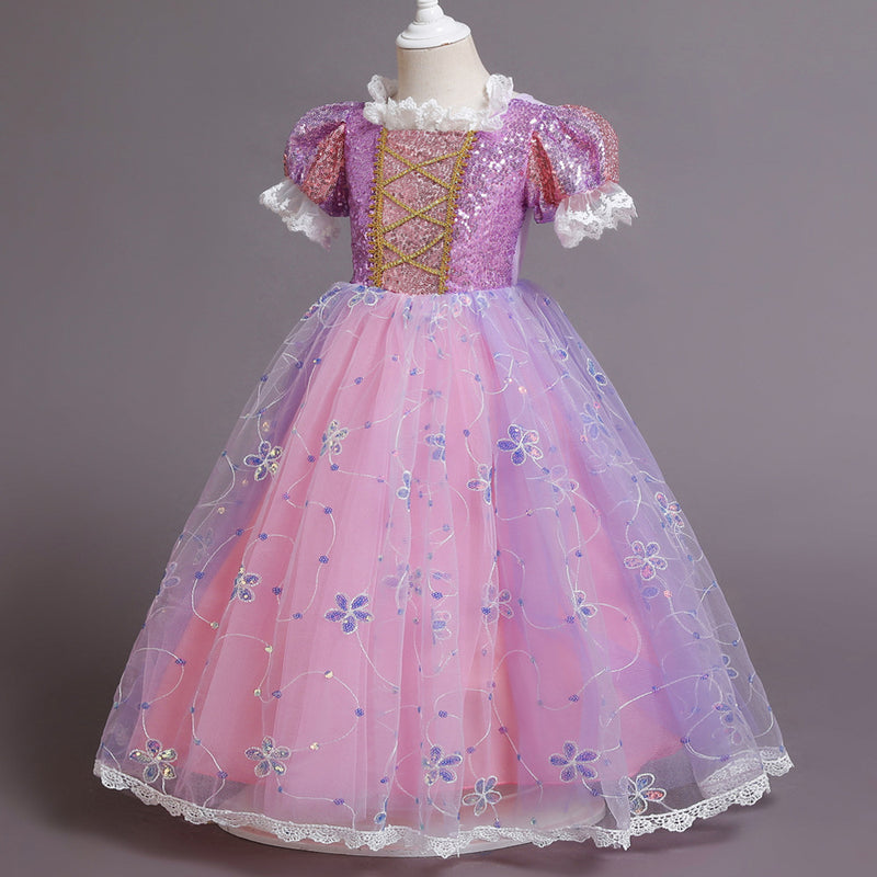 Kid Girl Princess Long Christmas Princess Dresses