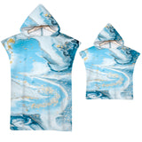Adult Microfiber Fabric Marble Bath Towels  Bathrobe Cloaks Pajamas