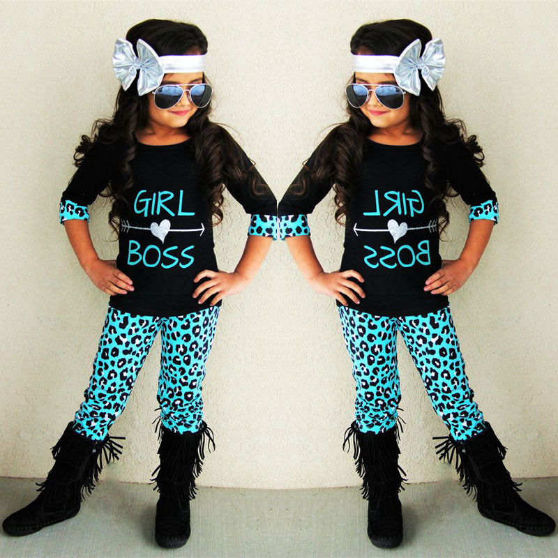 Toddler Kids Baby Girl Outfits Long Sleeve Set 3 Pcs