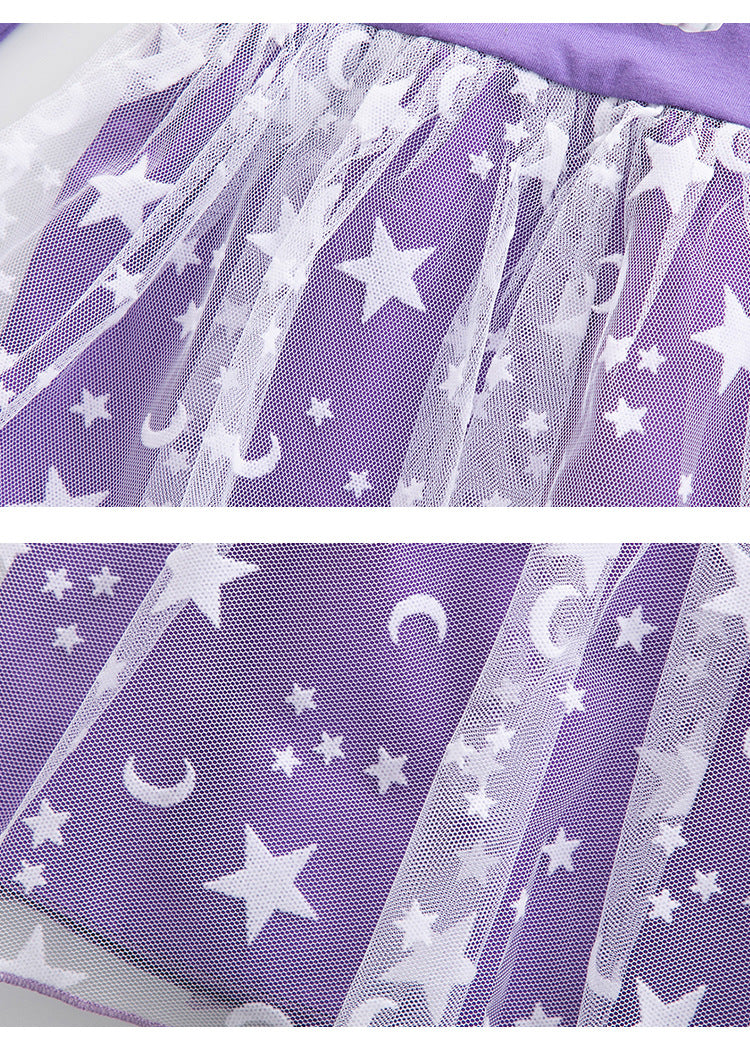 Kid Baby Girl Unicorn Star Cartoon Gauze Dresses