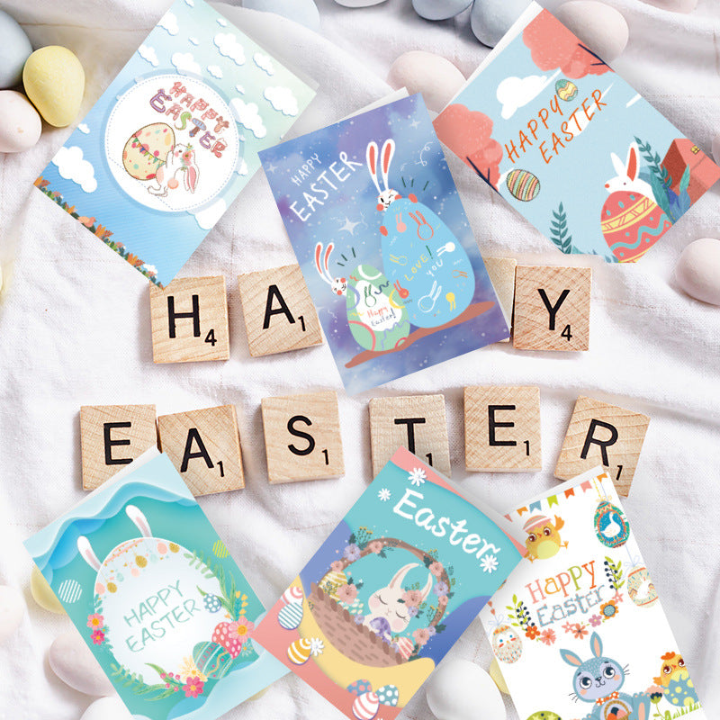 Easter Card Creative Kid Birthday Card with Envelope Sticker