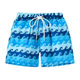 Summer Kids Boy Swimwear Fashion Striped Print Holiday Swimsuit