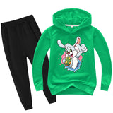 Kid Boy Girl Easter Bunny Cartoon Sets 2 Pcs