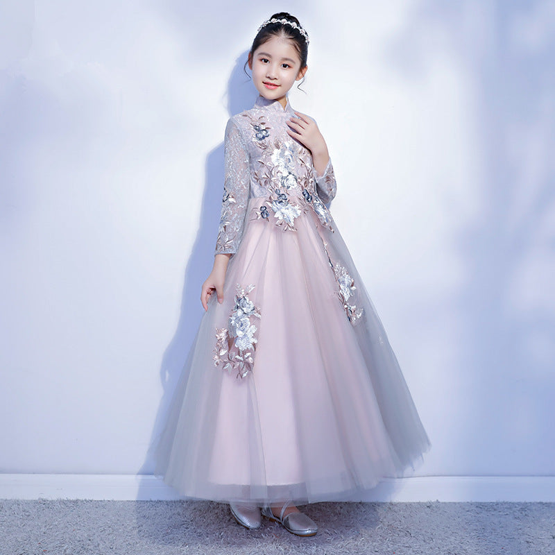 Kid Girl Princess Show Piano Performance Host Dress