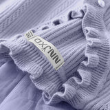 Kid Baby Girl Princess Knitted Cake Long Sleeve Mesh Puffy Dress