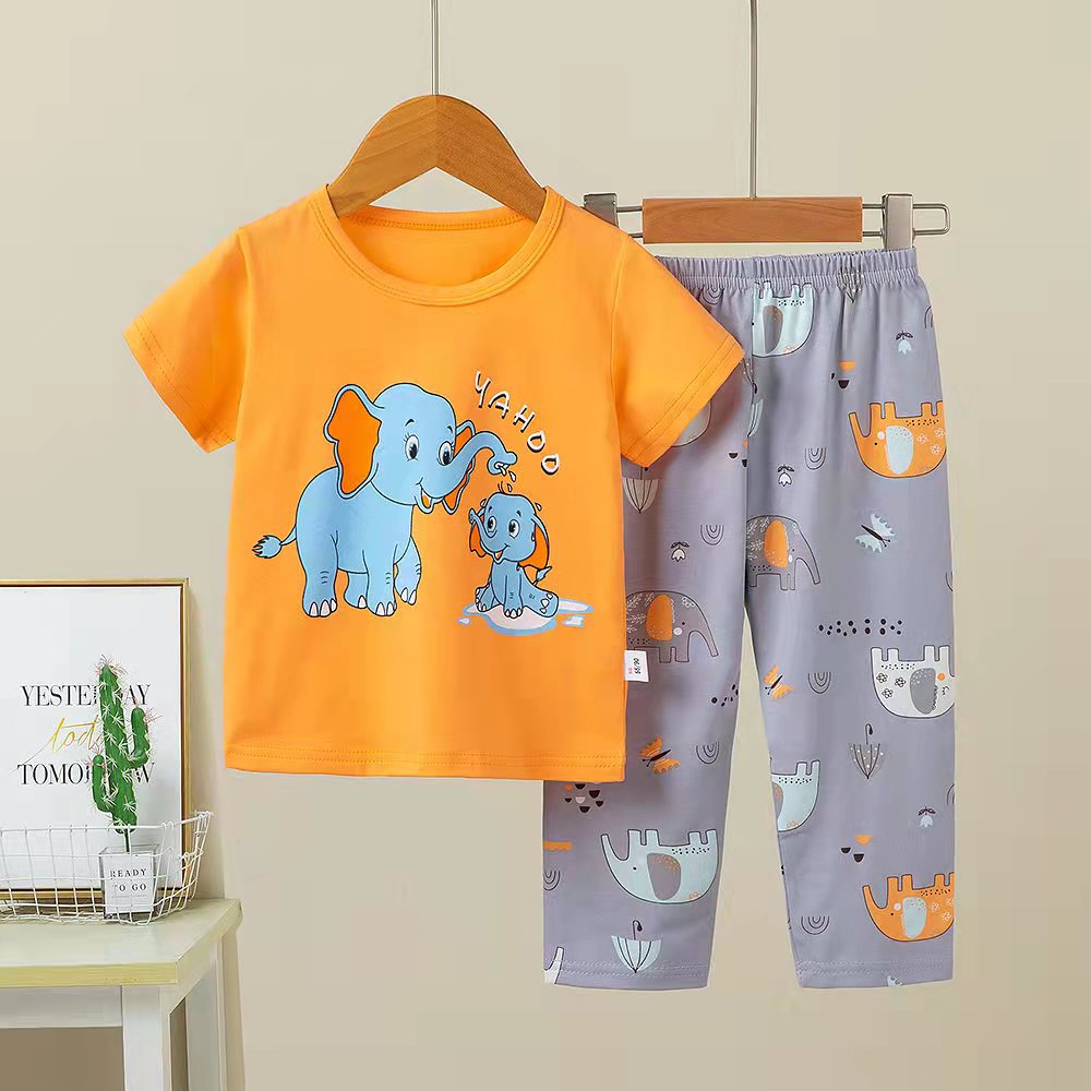 Kid Baby Boy Short Sleeve Home Wear Summer Pajamas