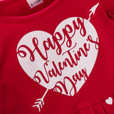 Kid Baby Girl Valentine's Day Flower Virgin Heart Casual Dresses