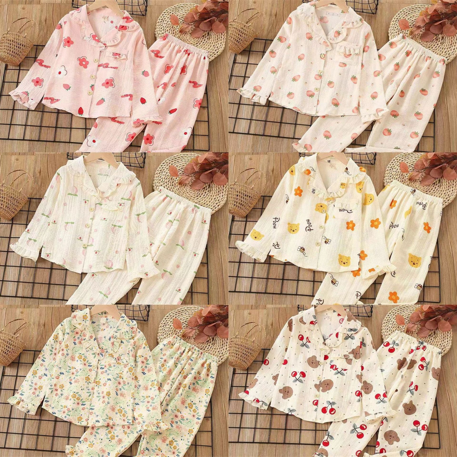 Kid Baby Girl Bubble Casual Home Pajamas Set