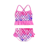 Kid Girls Swimsuit Mermaid Bathing Vacation Swimwear