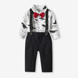 Kid Baby Boy Suit Animal Print Dinosaur Long Sleeve 2 Pcs Sets
