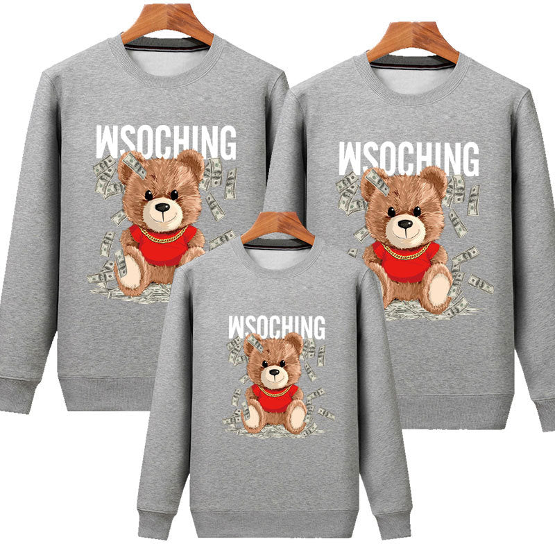 Family Matching Parent-child Spring Autumn Uniform Sports Hoodie