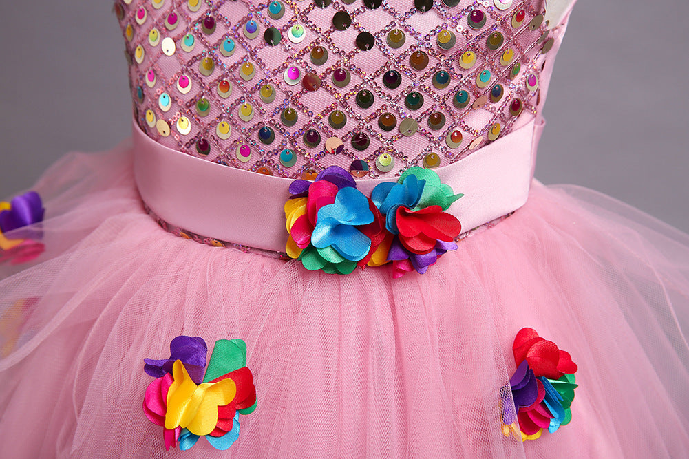 3-12T Kid Girl Princess Piano Runway Performance Dress