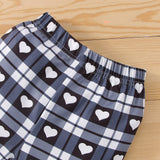 Toddler Baby Girl  Valentine's Day Red Heart 2 Pcs Sets
