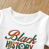 Kid Baby Girls Letter Personalized Printed Flared 2 Pcs Set