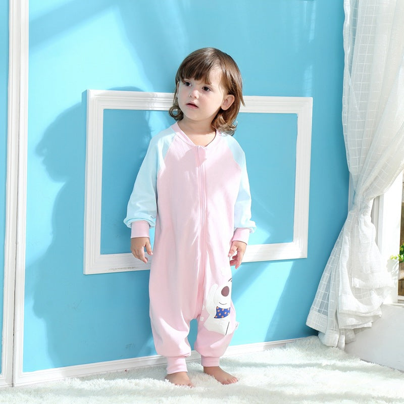 Baby Girl Boy Onesie Sleeping Anti Kick Quilt Spring Autumn Pajamas