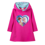 Kid Baby Girl Knitted Hooded Ice Princess Spring Autumn Dress