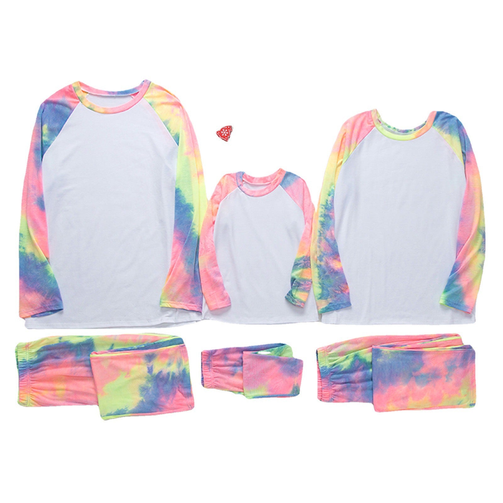 Family Matching Parent-child Christmas Tie-dye Suit Pajamas