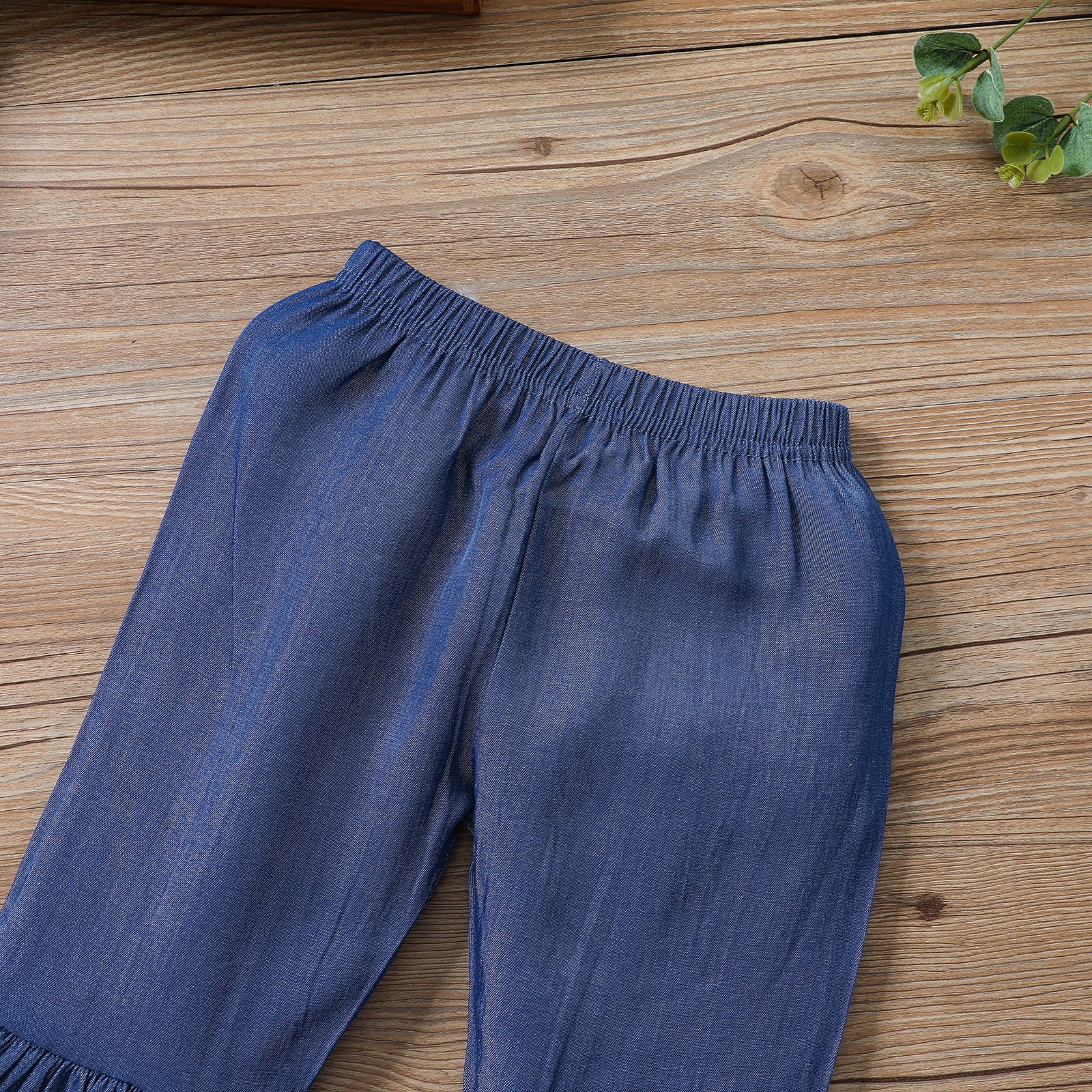 Kid Baby Girl Suit Autumn Solid Flared Sleeve Lace Bell 2 Pcs Sets