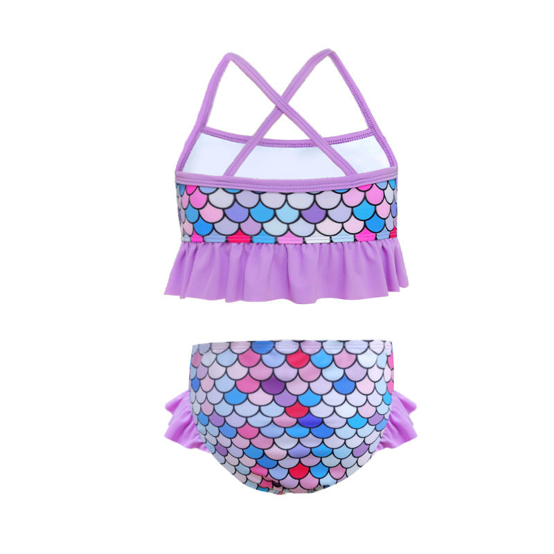 Kid Girls Swimsuit Mermaid Bathing Vacation Swimwear