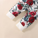 Baby Boy Mosaic Printed One-piece Climbing Romper 2 Pcs Sets