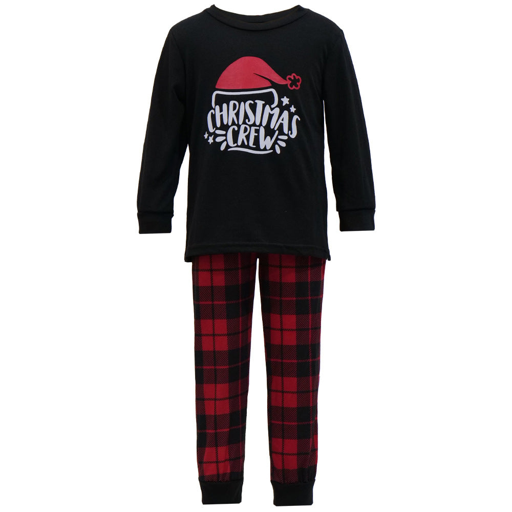 Family Plaid Cotton Parent-child Christmas Home Pajama Set