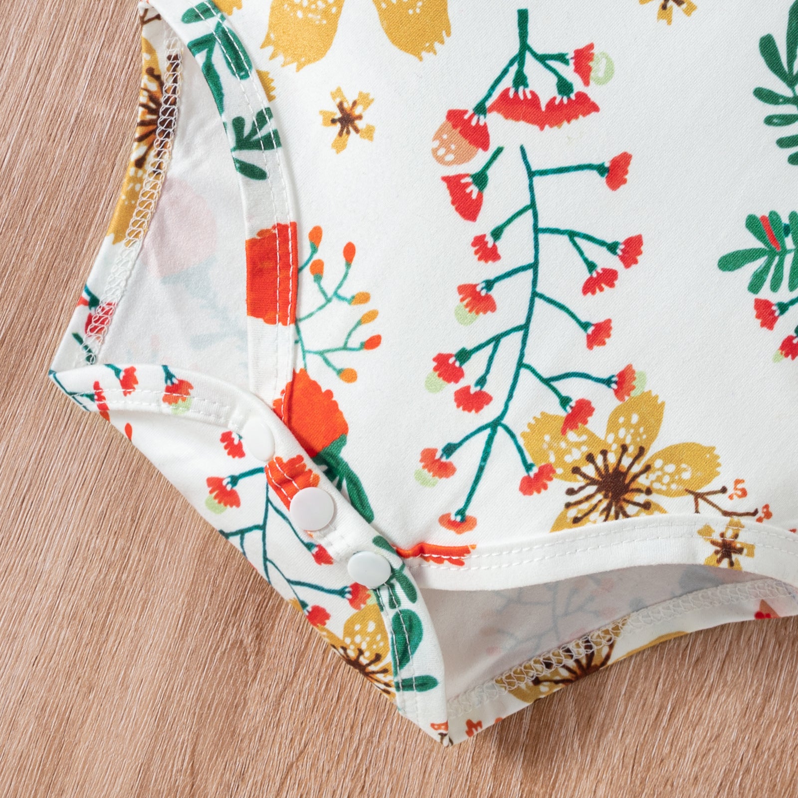 Baby Girl Summer Flower Print Condole 3 Pcs Sets