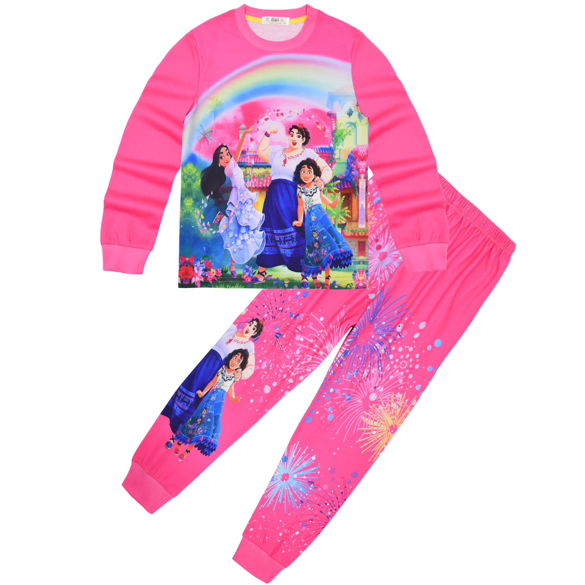 Kid Baby Girl Magic Full House Encanto Suit Long Sleeved Pajamas 2 Pcs Suits