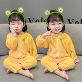 Baby Girl One-piece Autumn Winter Fleece Thickened Flannel Pajamas