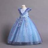 Kid Girl Princess Flower First Birthday Wedding Gradient Dresses
