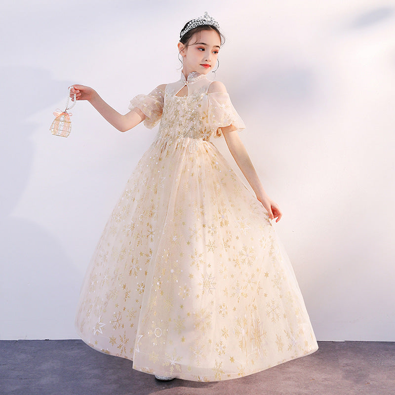 Kid Girls Performance Little Host Flower Wedding Dress